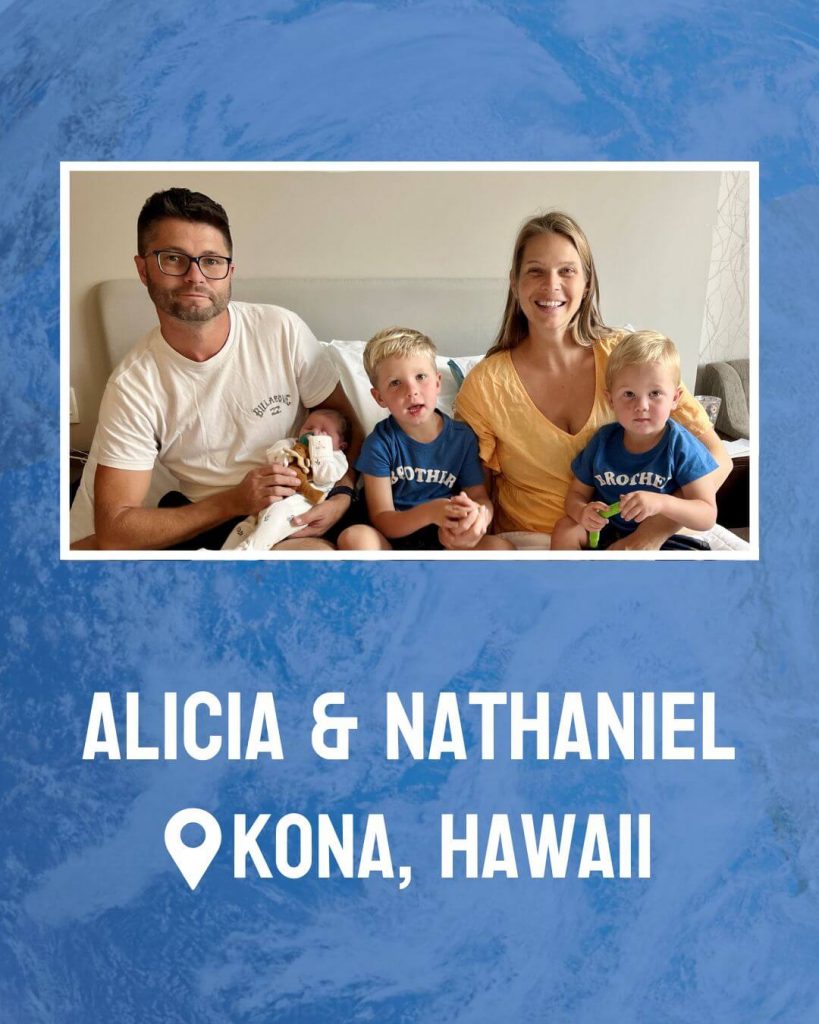Photo of Alicia, Nathaniel, and their 3 children